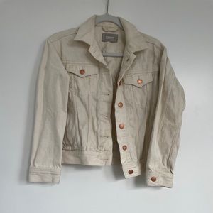 Everlane Cream Denim Jacket